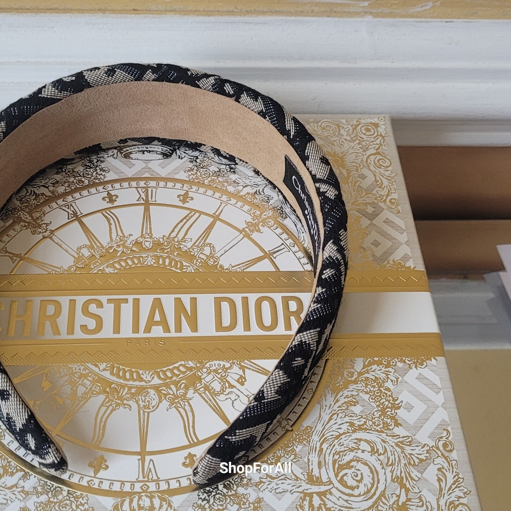 Christian Dior Black and Cream Headband - Picture 8 of 11